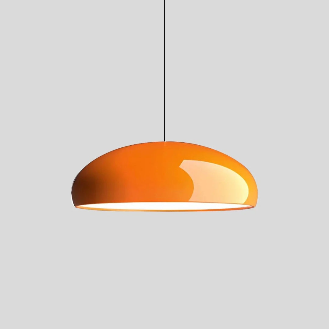 Contemporary Dome-Shaped Metal Pendant Light