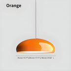 Contemporary Dome-Shaped Metal Pendant Light