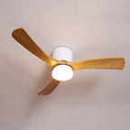 Ventilateur de plafond nordique en bois Ezra avec lumière - Neutralighting