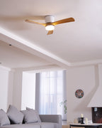 Ventilateur de plafond nordique en bois Ezra avec lumière - Neutralighting