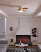 Ventilateur de plafond nordique en bois Ezra avec lumière - Neutralighting