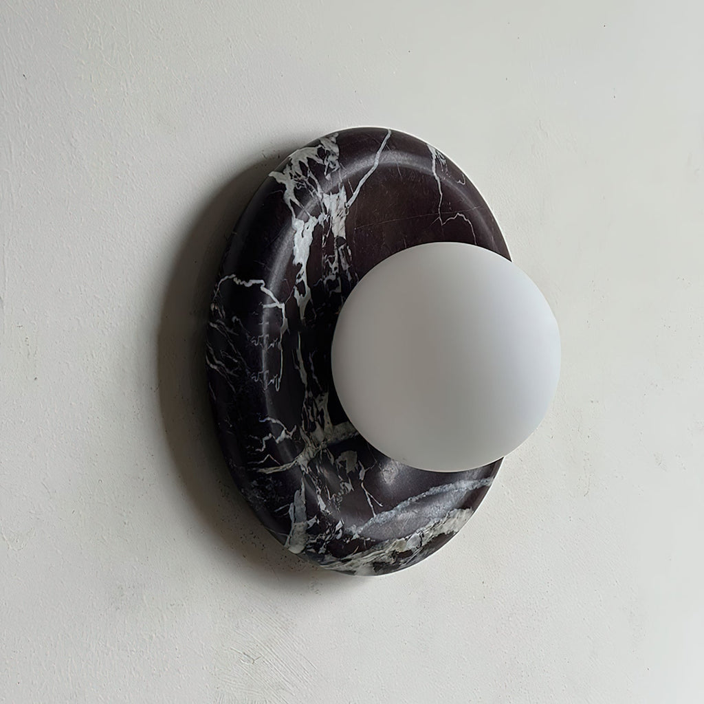 LED Wall Sconce Marble and Glass Indoor Lamp | Hako Style | Integrated G9 Base for Soft Ambient Lighting 110-240V Hardwired