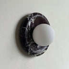 LED Wall Sconce Marble and Glass Indoor Lamp | Hako Style | Integrated G9 Base for Soft Ambient Lighting 110-240V Hardwired