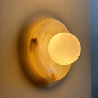 LED Wall Sconce Marble and Glass Indoor Lamp | Hako Style | Integrated G9 Base for Soft Ambient Lighting 110-240V Hardwired