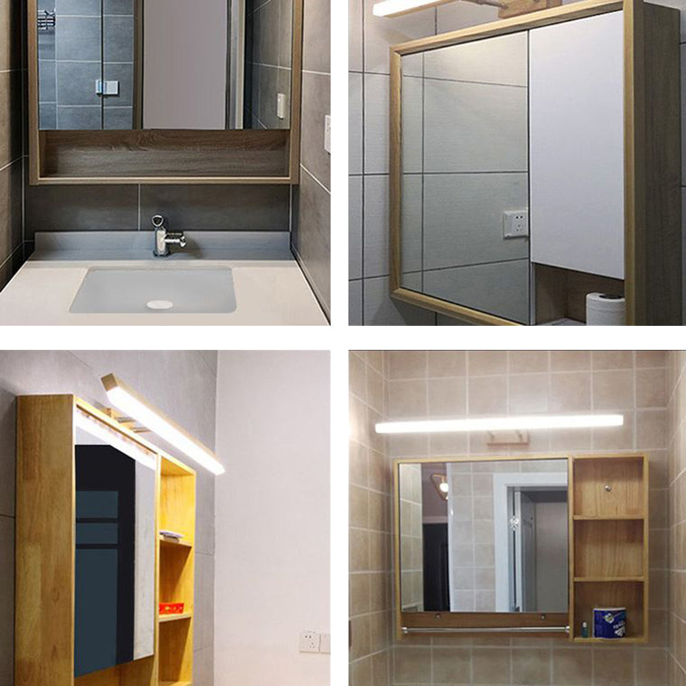 Wall Light Metal, Wood and Acrylic | IP20 LED Fixture | Bright and Even Mirror Illumination for Daily Grooming and Makeup