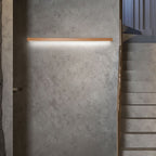 LED Wall Light Wood and Acrylic | Modern Linear Mirror Front Style | Energy-Efficient Indoor Lighting for Living Room