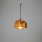 Retro Wooden Pendant Light Tree Material | Vintage Inspired Design | Warm 12W LED Ambient Lighting for Interior Spaces