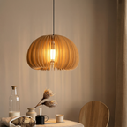 Retro Wooden Pendant Light Tree Material | Vintage Inspired Design | Warm 12W LED Ambient Lighting for Interior Spaces