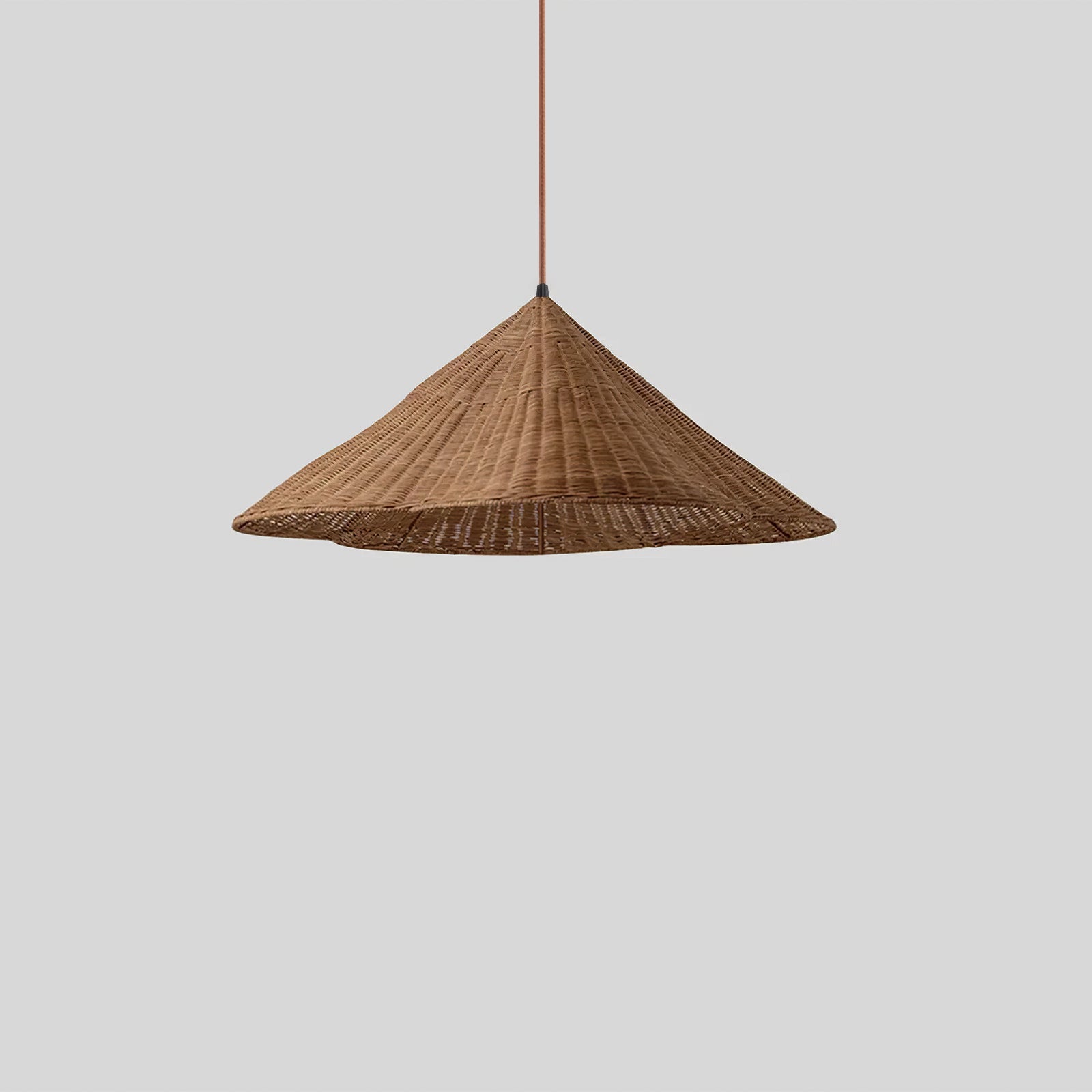 Pendant Light Woven Rattan | Retro Scalloped Design | Warm Natural Texture for Kitchen Island and Dining Room Lighting