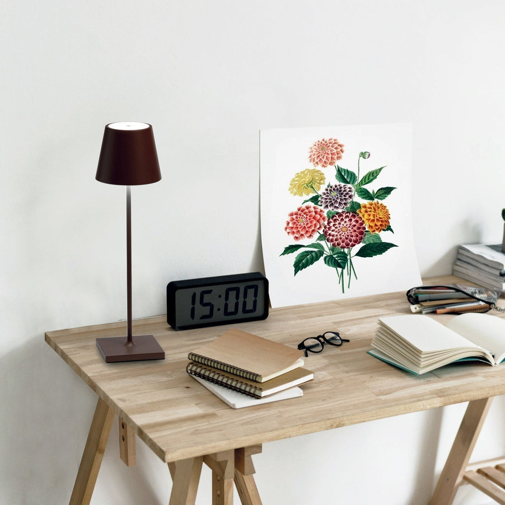 LED Table Lamp Aluminum Rechargeable Cordless Design | 12-Hour Battery Life | Dimmable Modern Portable Lighting Solution