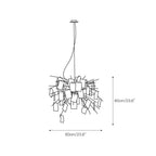 Paper Chandelier Stainless Steel Pendant Light | Customizable DIY Design with A5 Paper Sheets | Multi Pattern Interior Light