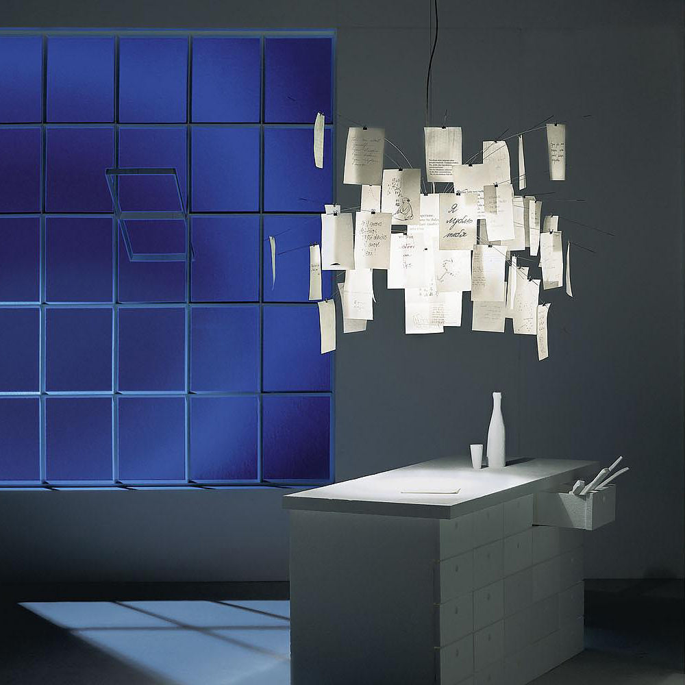 Paper Chandelier Stainless Steel Pendant Light | Customizable DIY Design with A5 Paper Sheets | Multi Pattern Interior Light
