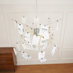 Paper Chandelier Stainless Steel Pendant Light | Customizable DIY Design with A5 Paper Sheets | Multi Pattern Interior Light