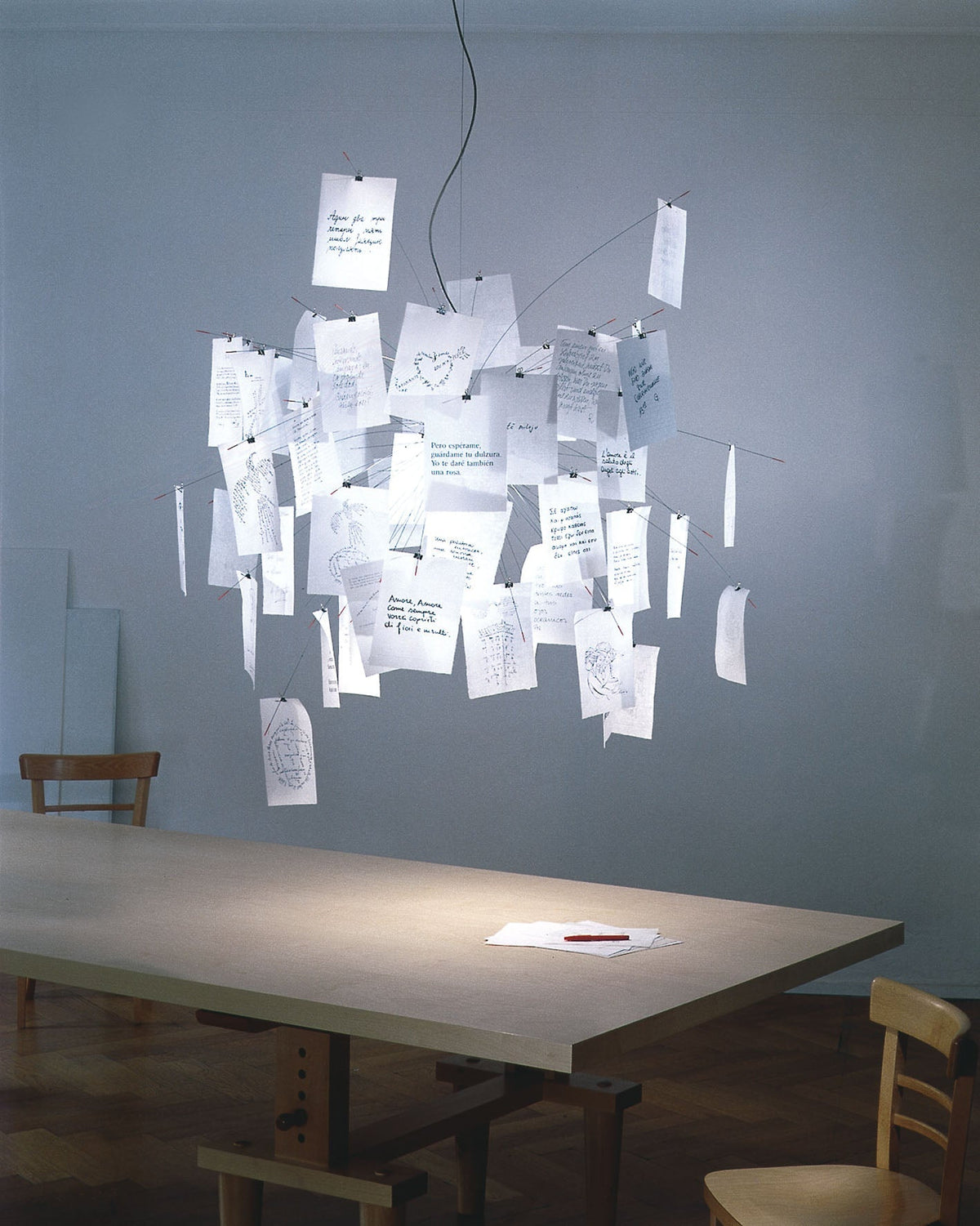 Paper Chandelier Stainless Steel Pendant Light | Customizable DIY Design with A5 Paper Sheets | Multi Pattern Interior Light