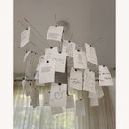 Paper Chandelier Stainless Steel Pendant Light | Customizable DIY Design with A5 Paper Sheets | Multi Pattern Interior Light