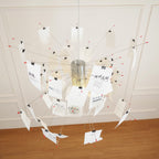 Paper Chandelier Stainless Steel Pendant Light | Customizable DIY Design with A5 Paper Sheets | Multi Pattern Interior Light