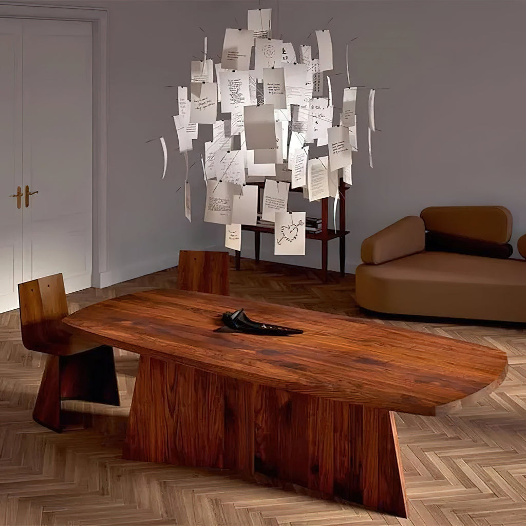 Paper Chandelier Stainless Steel Pendant Light | Customizable DIY Design with A5 Paper Sheets | Multi Pattern Interior Light