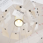 Paper Chandelier Stainless Steel Pendant Light | Customizable DIY Design with A5 Paper Sheets | Multi Pattern Interior Light