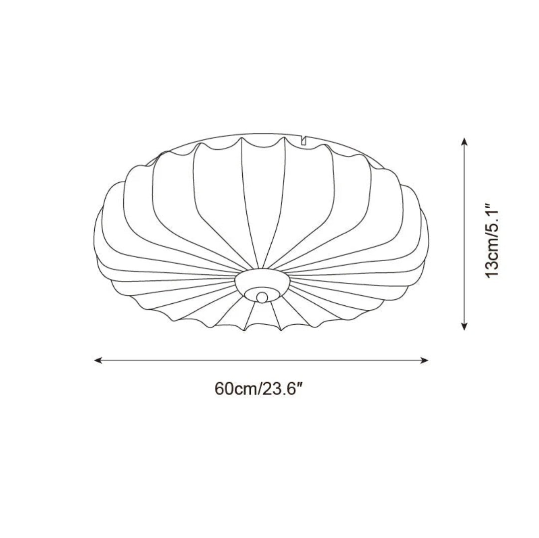 Japanese Fabric Ceiling Light