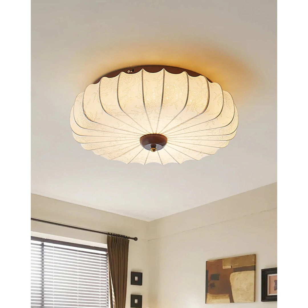 Japanese Fabric Ceiling Light