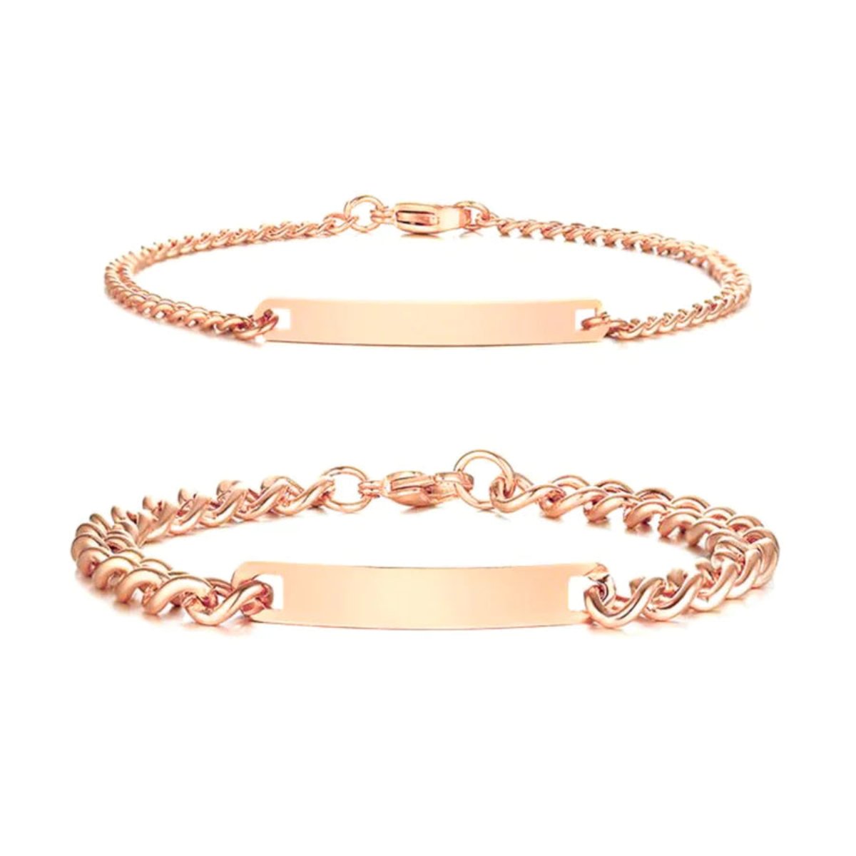 Matching Couple Bracelets Set | Personalized Engraved Stainless Steel Jewelry for Relationships | Custom Anniversary Gift