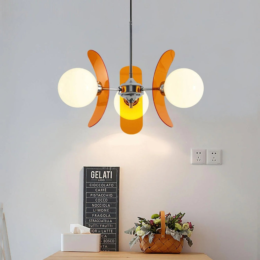 Mid-Century Glass Pendant Light