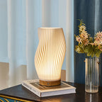 Modern Wavy Table Lamp Sculptural Ambient Light Contemporary Bedside Accent Lamp
