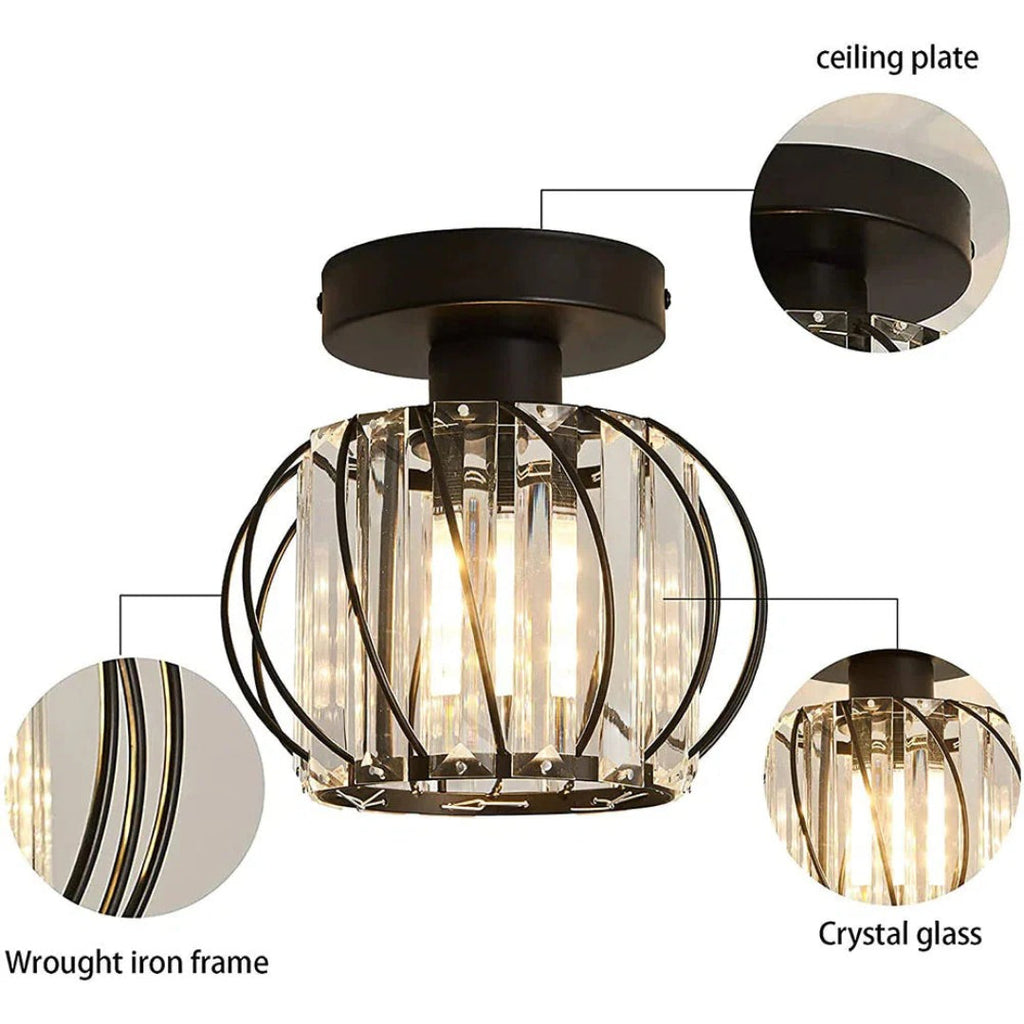 Vintage Crystal Ceiling Light