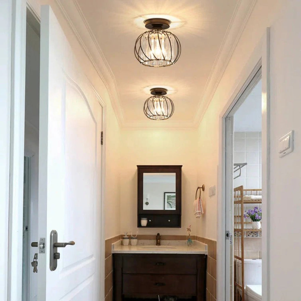 Vintage Crystal Ceiling Light