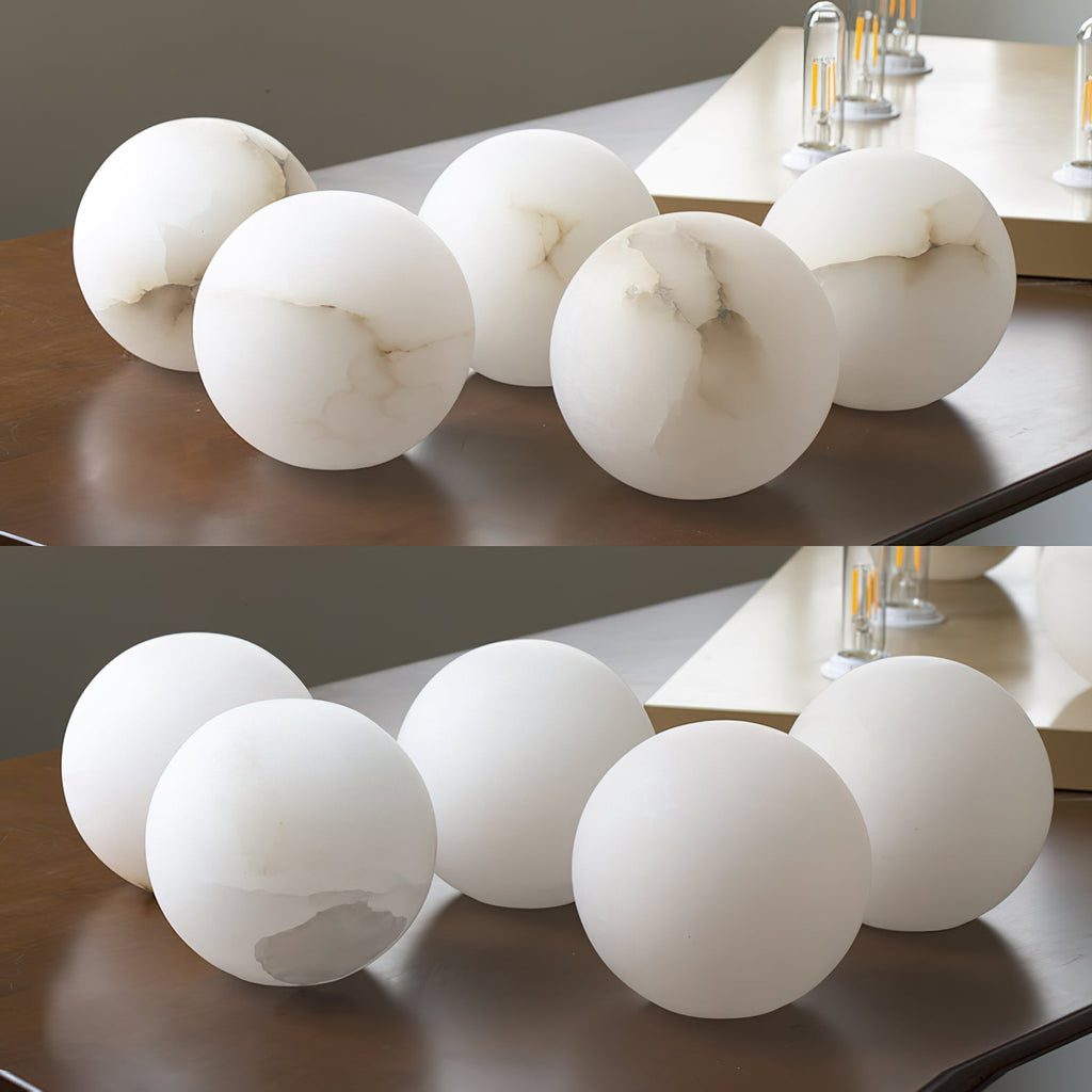 Alabaster Chandelier Brass Body G9 Base | Minimalist Sculptural Multi-Light Cascade | Ambient Interior Ceiling Lighting