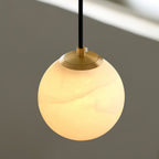 Alabaster Chandelier Brass Body G9 Base | Minimalist Sculptural Multi-Light Cascade | Ambient Interior Ceiling Lighting
