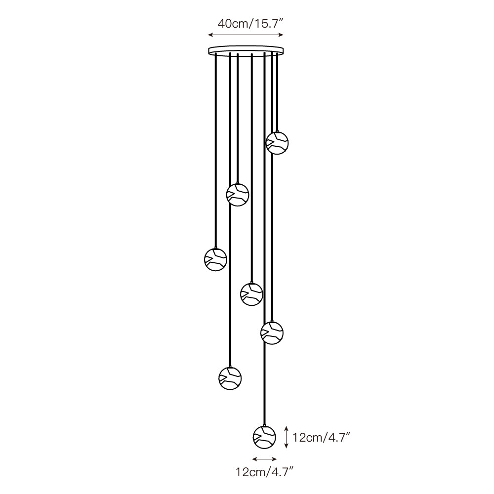 Alabaster Chandelier Brass Body G9 Base | Minimalist Sculptural Multi-Light Cascade | Ambient Interior Ceiling Lighting