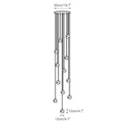 Alabaster Chandelier Brass Body G9 Base | Minimalist Sculptural Multi-Light Cascade | Ambient Interior Ceiling Lighting