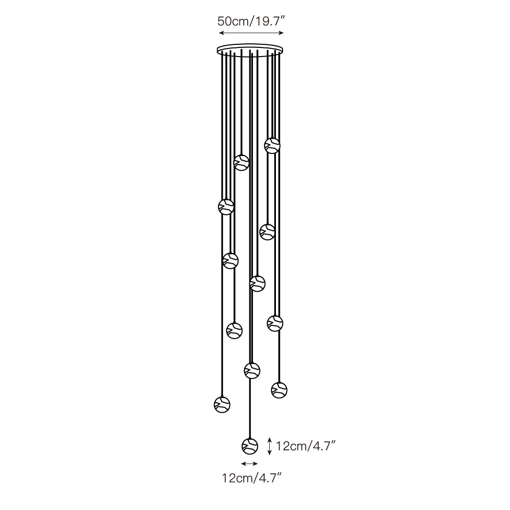 Alabaster Chandelier Brass Body G9 Base | Minimalist Sculptural Multi-Light Cascade | Ambient Interior Ceiling Lighting