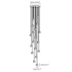Alabaster Chandelier Brass Body G9 Base | Minimalist Sculptural Multi-Light Cascade | Ambient Interior Ceiling Lighting