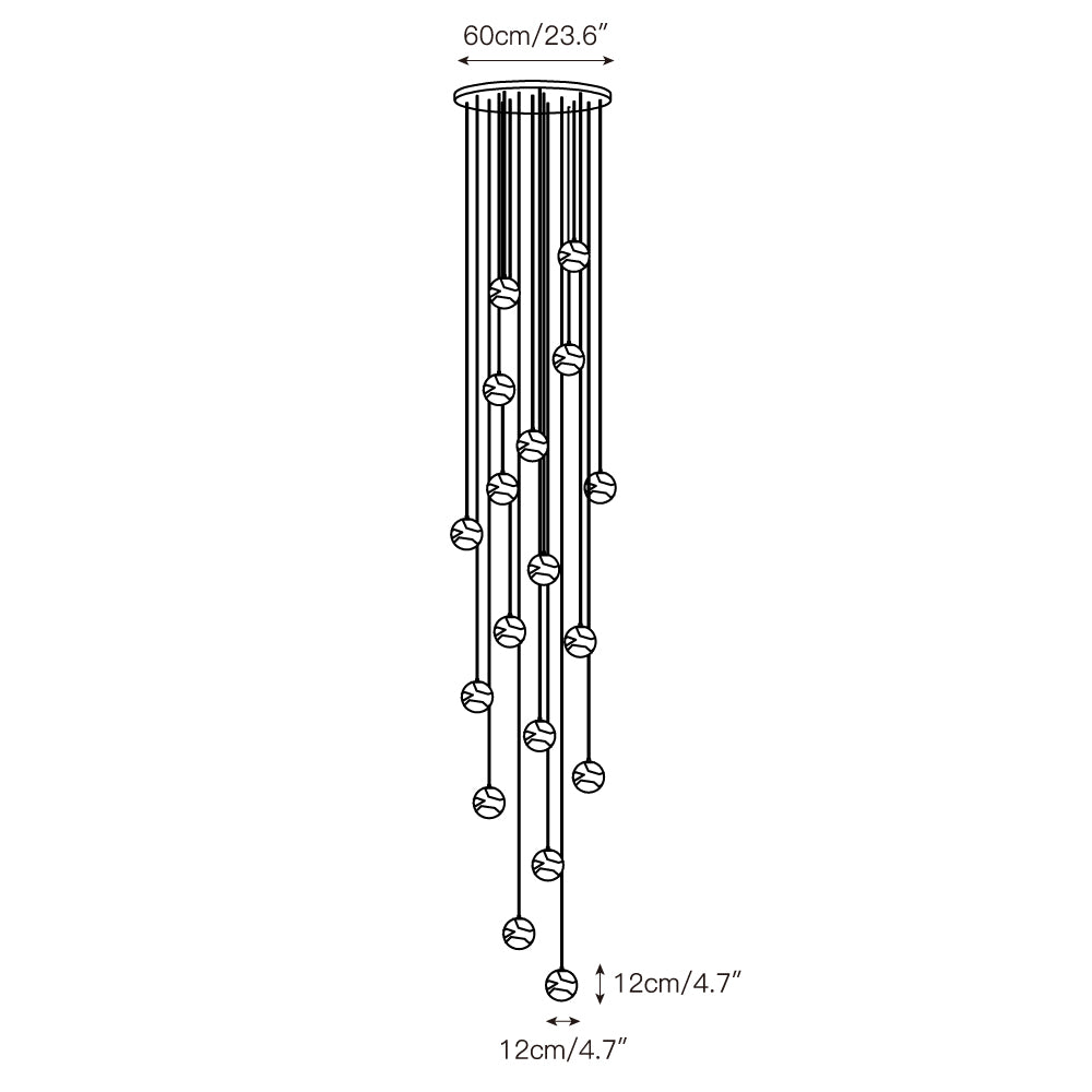 Alabaster Chandelier Brass Body G9 Base | Minimalist Sculptural Multi-Light Cascade | Ambient Interior Ceiling Lighting