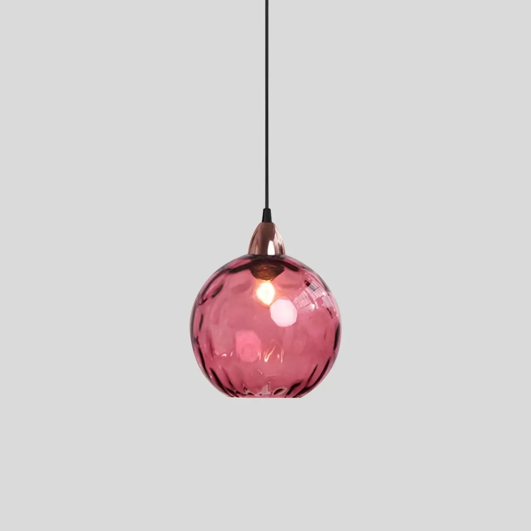 Contemporary Textured Glass Pendant Light