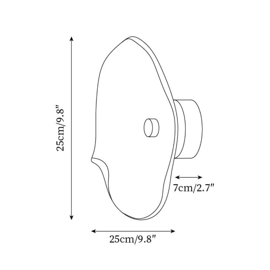 Organic-Shaped Glass LED Wall Light
