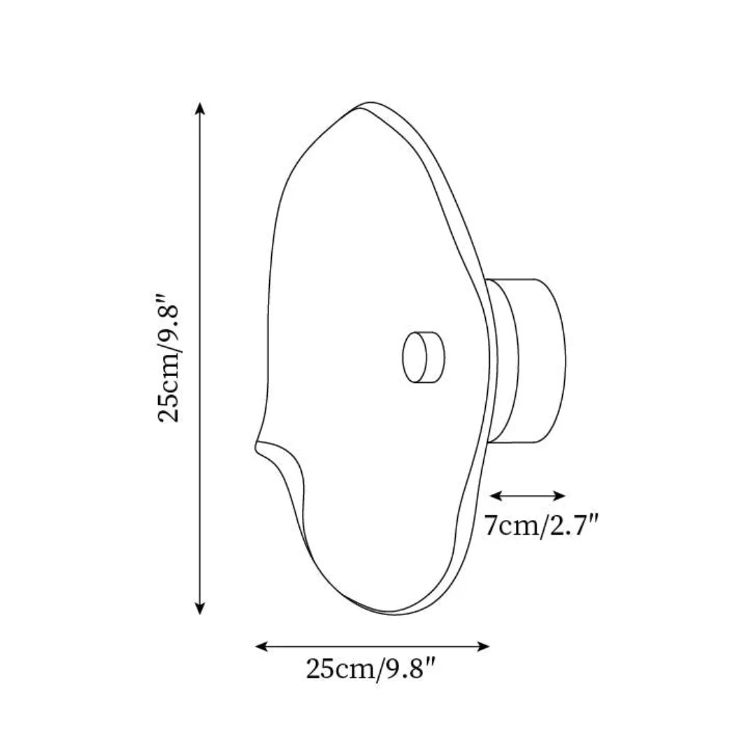 Organic-Shaped Glass LED Wall Light