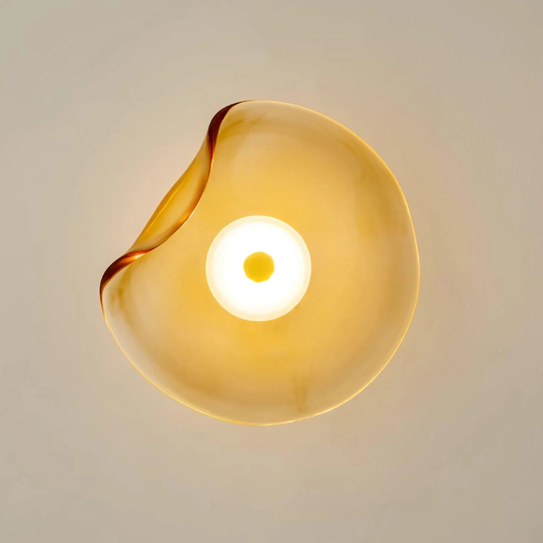 Organic-Shaped Glass LED Wall Light