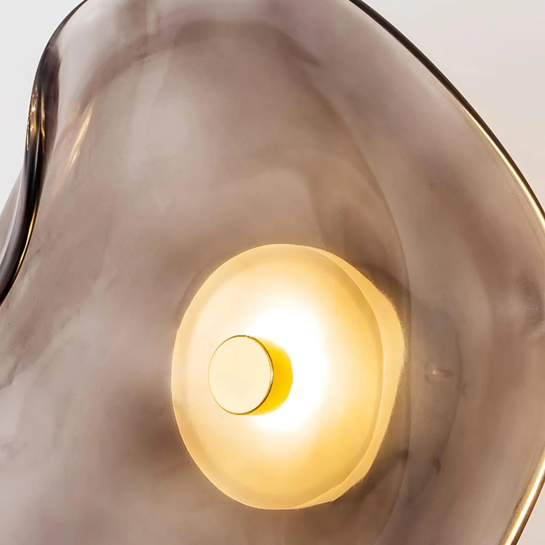 Organic-Shaped Glass LED Wall Light
