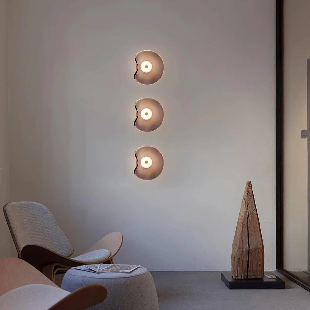 Organic-Shaped Glass LED Wall Light