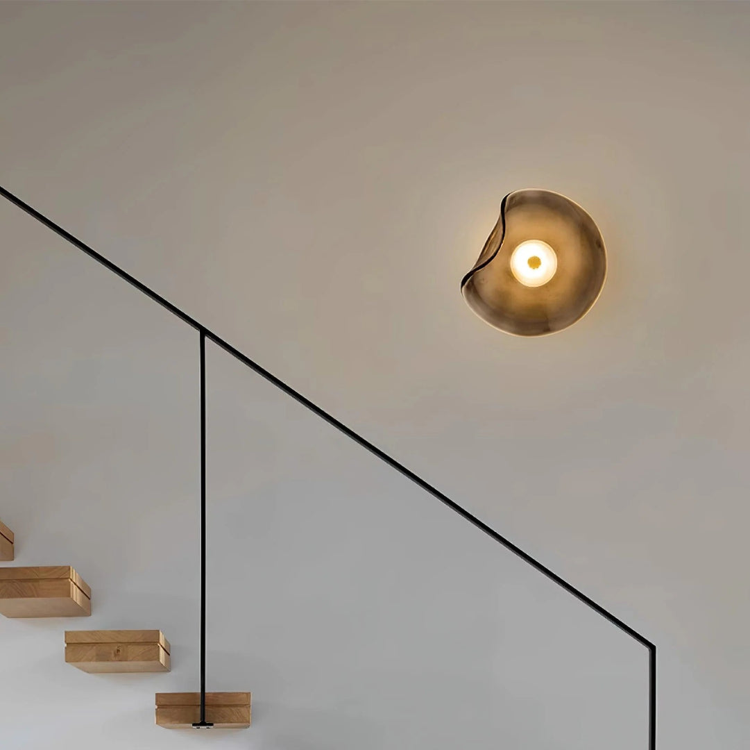Organic-Shaped Glass LED Wall Light