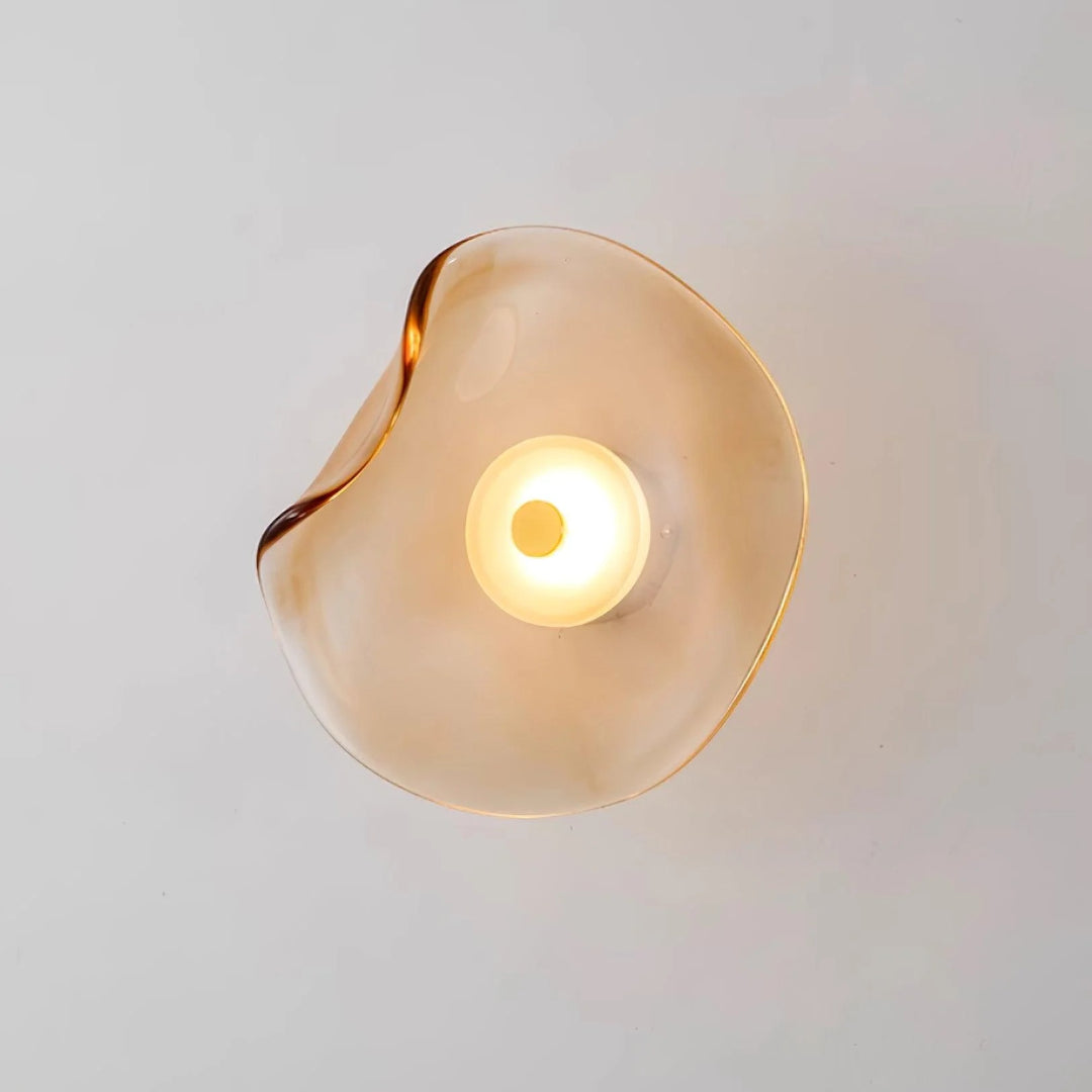 Organic-Shaped Glass LED Wall Light