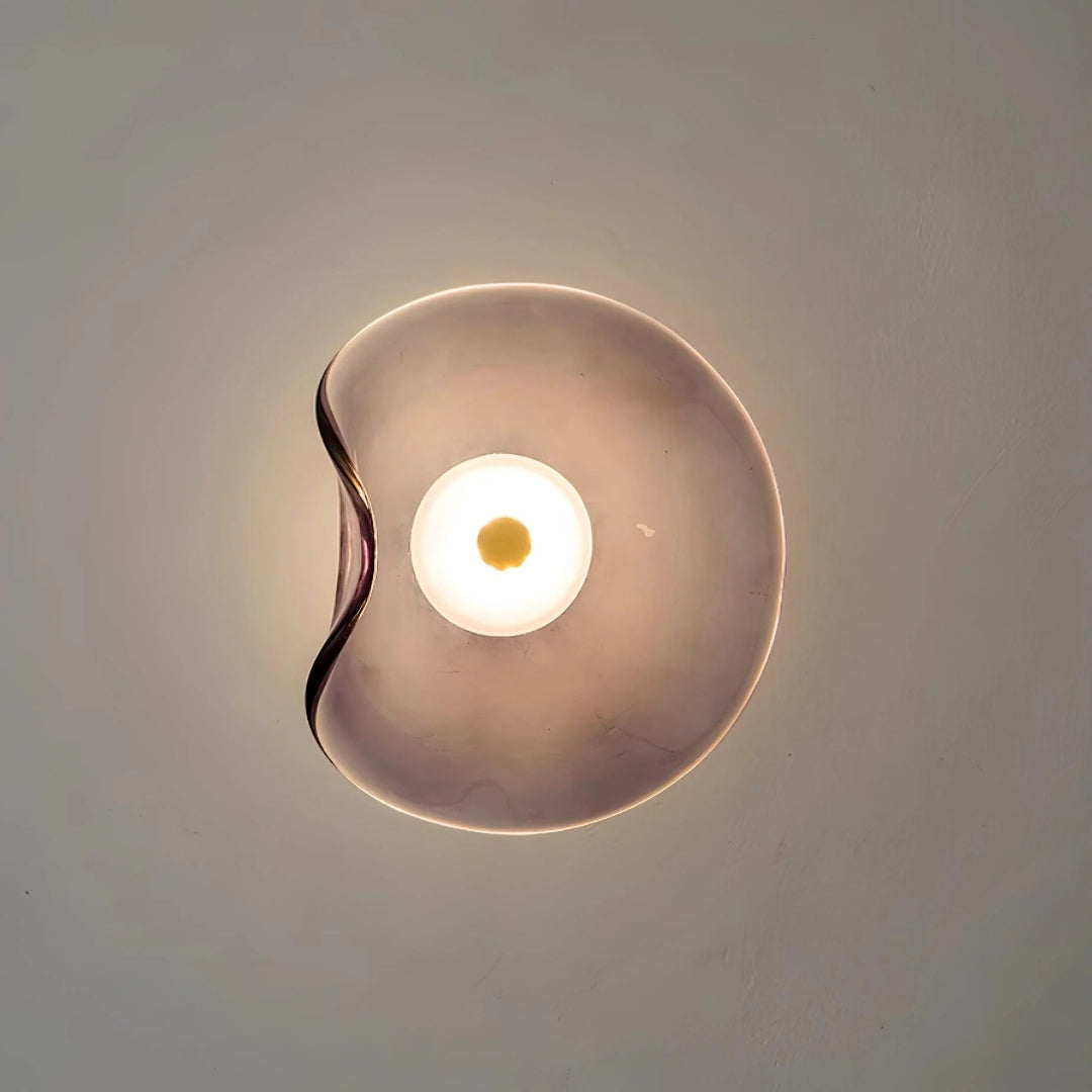 Organic-Shaped Glass LED Wall Light
