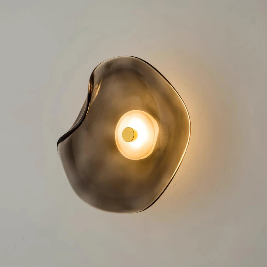 Organic-Shaped Glass LED Wall Light