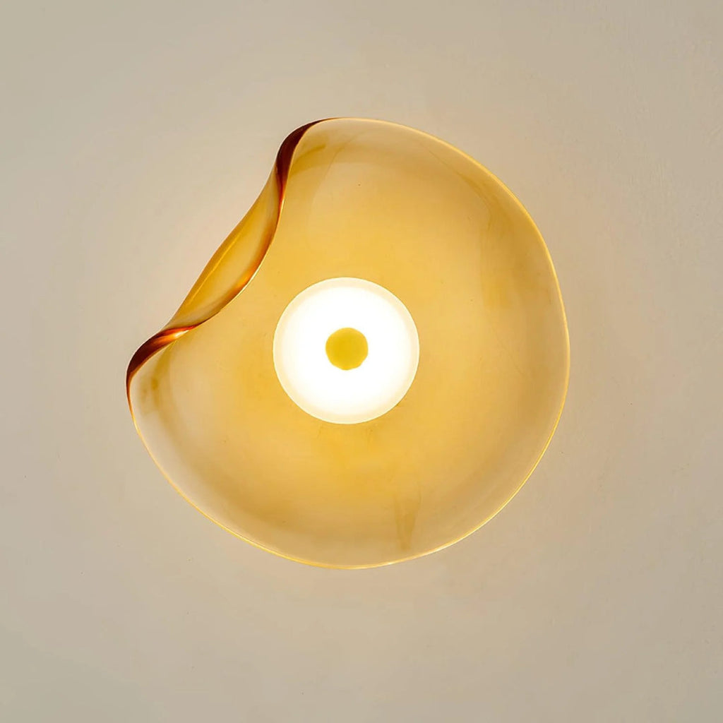 Organic-Shaped Glass LED Wall Light