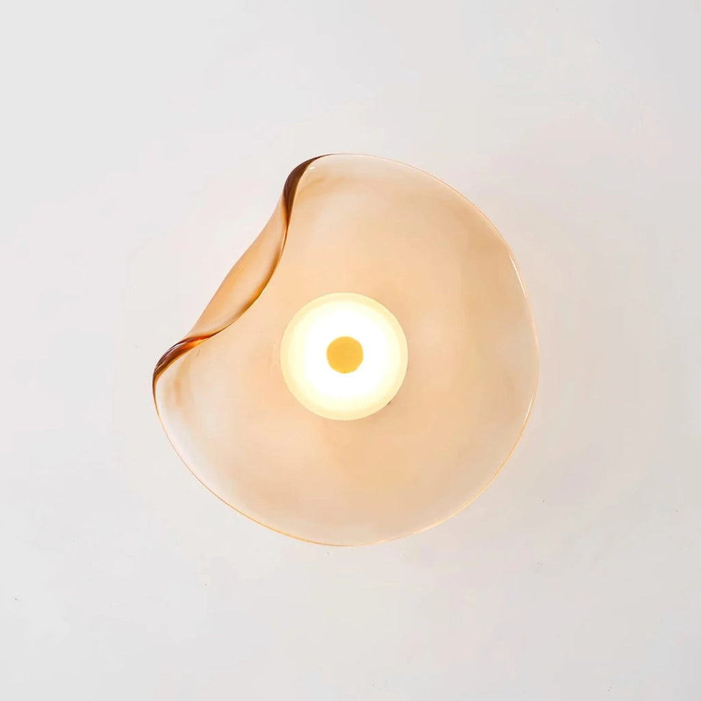 Organic-Shaped Glass LED Wall Light