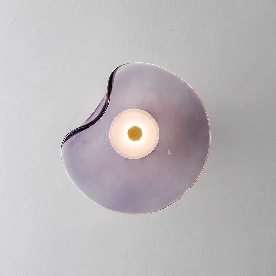 Organic-Shaped Glass LED Wall Light