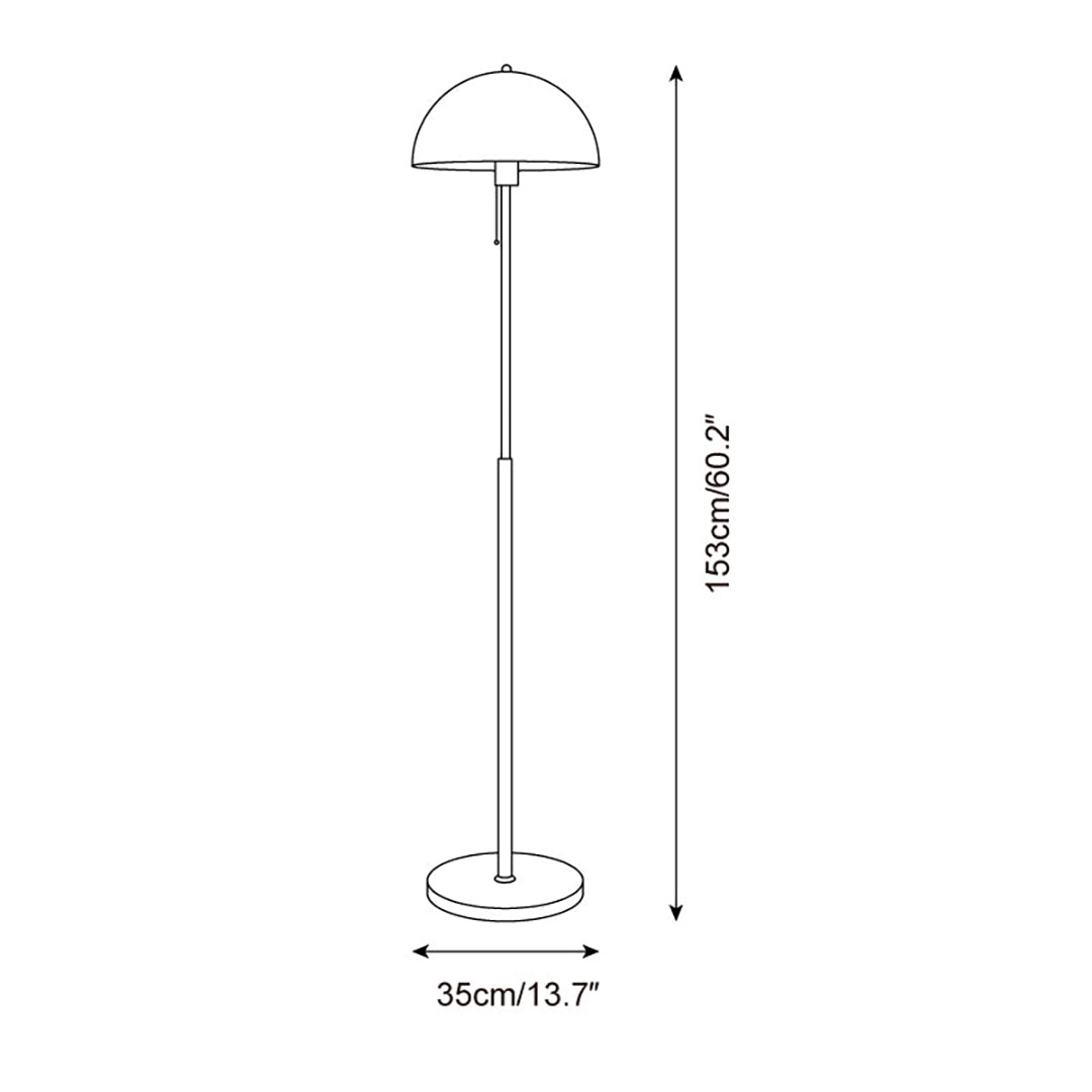 Amber Glass Floor Lamp – Retro Style With Walnut Wood And Metal Base